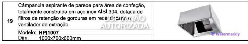 exaustor/hotte de parede em aço inox