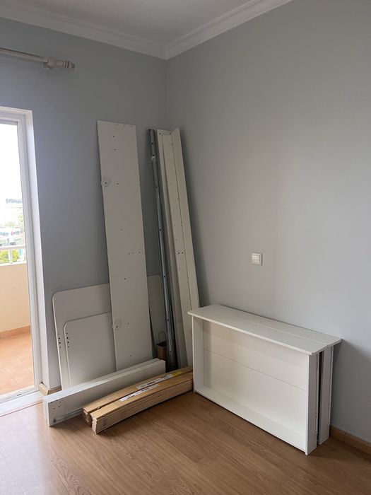 Cama individual / dupla, 80x200 cm, +2 gavetões, +2 colchões