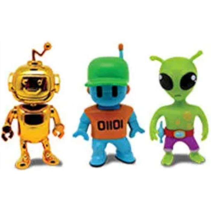 Stumble Guys Zestaw Figurek 3-Pak Robot Guy Green Alien Golden Robo