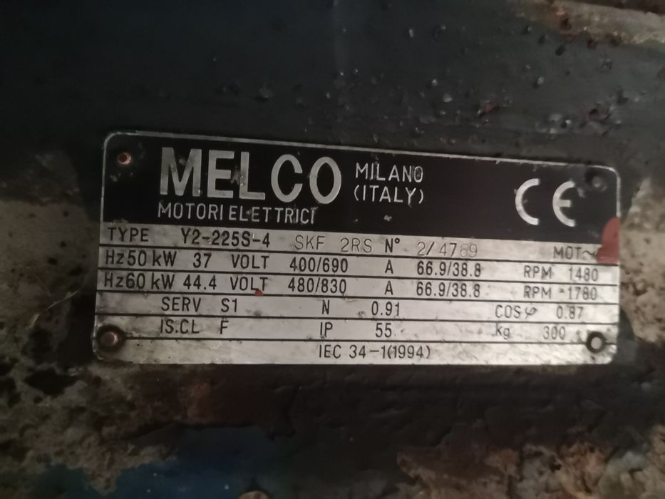 Silnik elektryczny 37 kW Melco Y2-225S-4