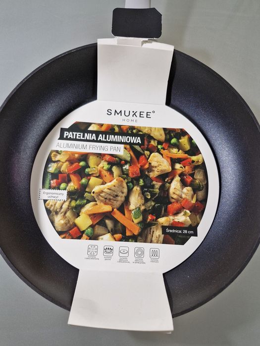 Patelnia Aluminiowa 28 cm do Wszystkich Rodzajów Kuchenek