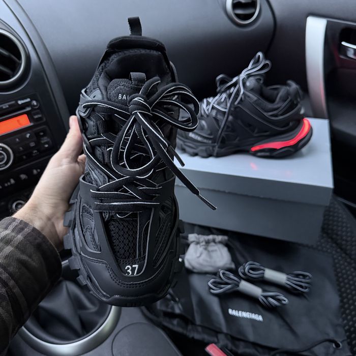 Чоловічі жіночі кросівки баленсіага трак Balenciaga Track black led