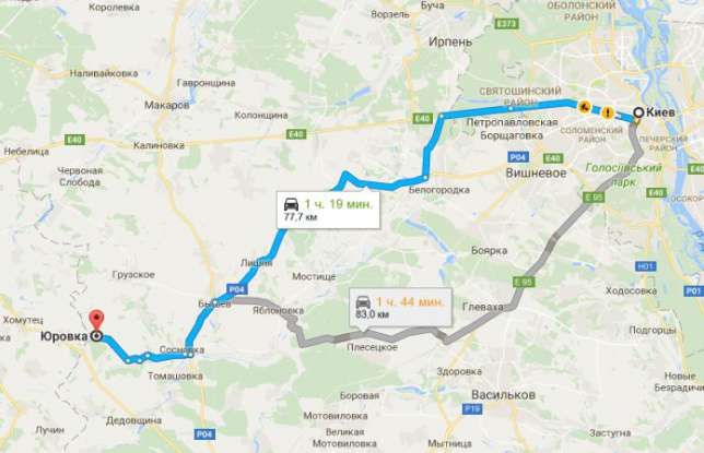 Река ирпень на карте