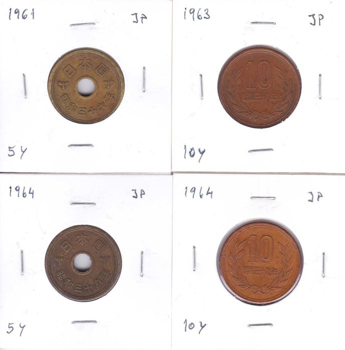 12 moedas Japão 1952 - 1967