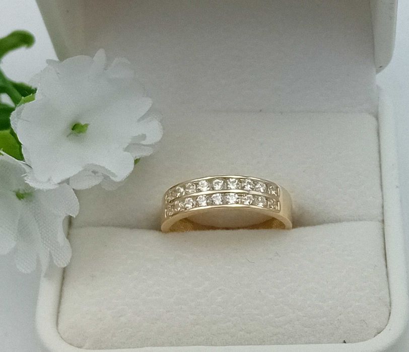 Złoty pierścionek obrączka próba 585 rozmiar 13 NOWY/ Fajne Okazje