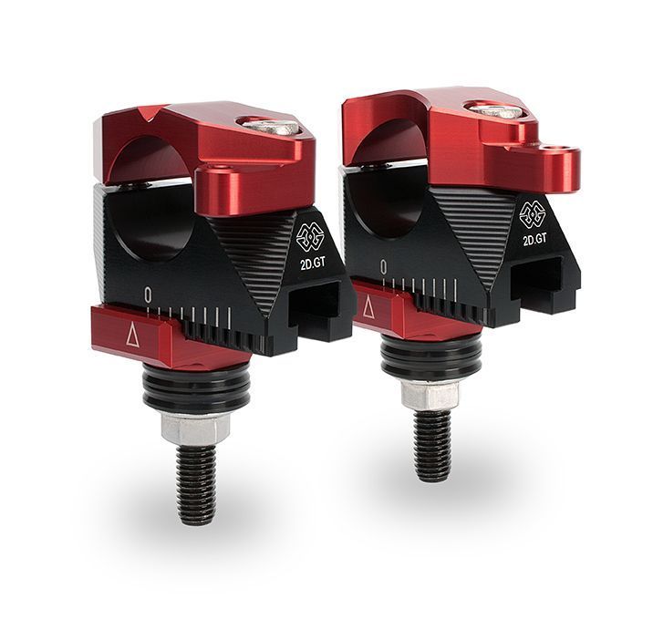 aumentos de torres de guiador ajustáveis gilles tooling, vermelho