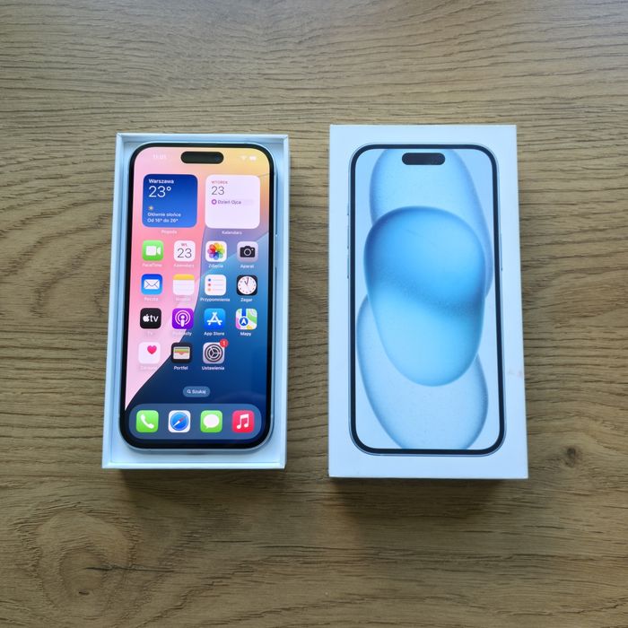 iPhone 15 Blue – Stan perfekcyjny | Oled | Face ID