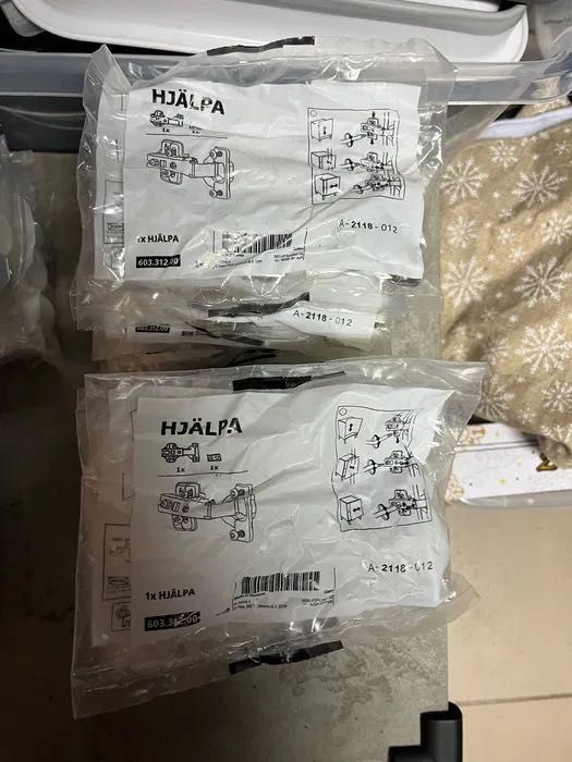 IKEA HJALPA Standardowe zawiasy,  6 sztuk