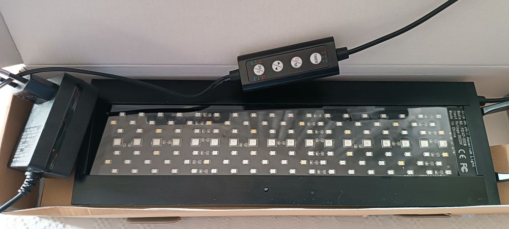 Iluminação de aquário água salgada/reef/ corais com ciclos e on/off