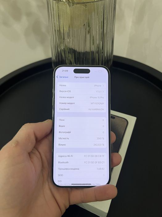 Iphone 15 pro 256 акб 86% неверло 15 про
