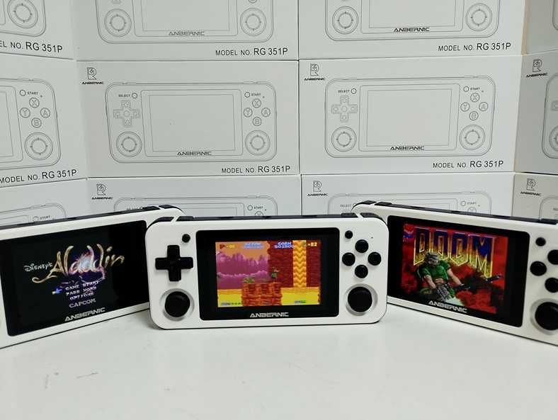 Ігрова приставка Anbernic RG351P біла Денди Sega PlayStation Nintendo
