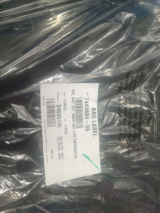 Килимок салонний BMW X4 G02 51475A40B29 Комплект ковриков