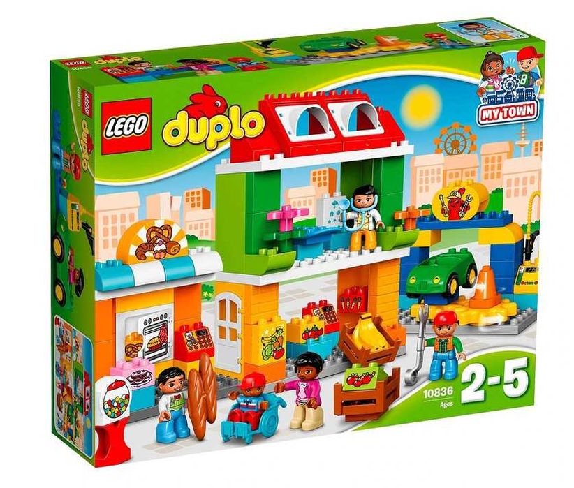 Lego DUPLO 10836 Dom Miasteczko kompletny zestaw karton instrukcja 98 elementów piekarnia warsztat auto