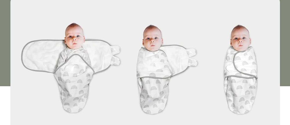GLLQUEN BABY Otulacze  śpiworek dla niemowląt 0–3 miesiące 3 sztuki