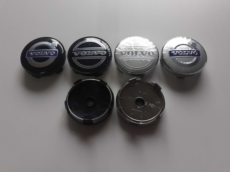 Centros/tampas de jante completos Volvo com 56, 60, 64 e 68 mm
