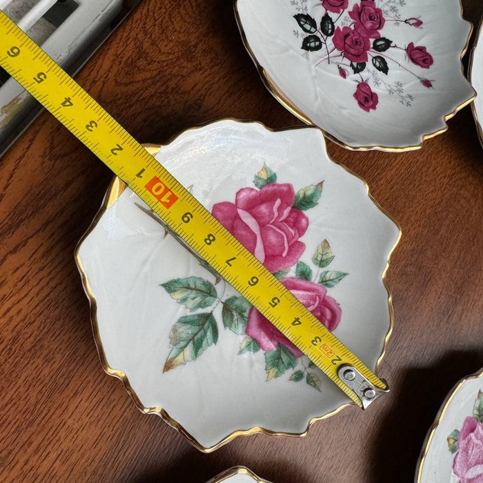 Talerzyki Liście do przystawek Porcelana Wawel PRL