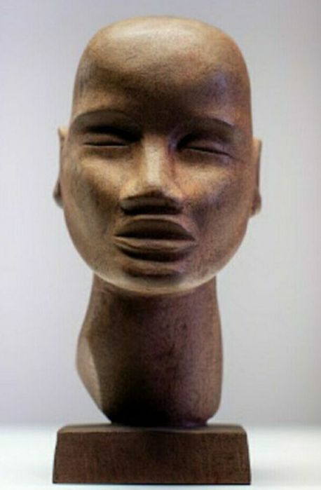 СКУЛЬПТУРА бюст женщина Африка африканская статуэтка красное дерево