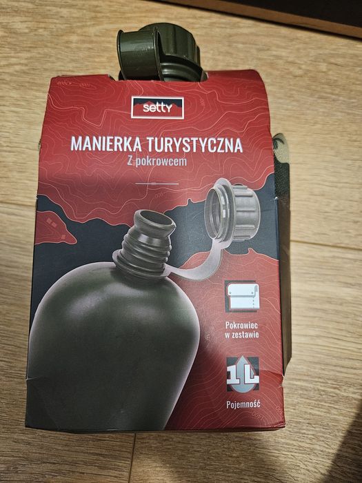 Manierka turystyczna z pokrowcem 1l