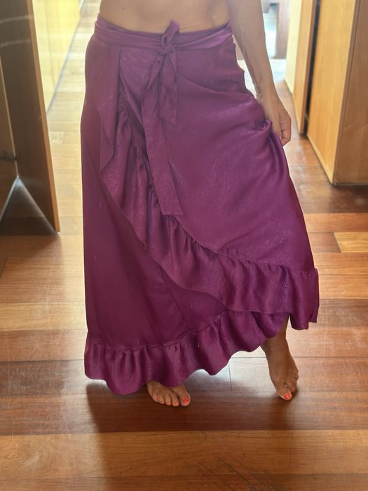 Saia traçada rosa fuchia