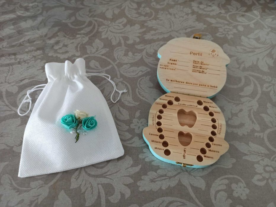 Peças decorativas para guardar os dentinhos dos bébés (menino/menina)