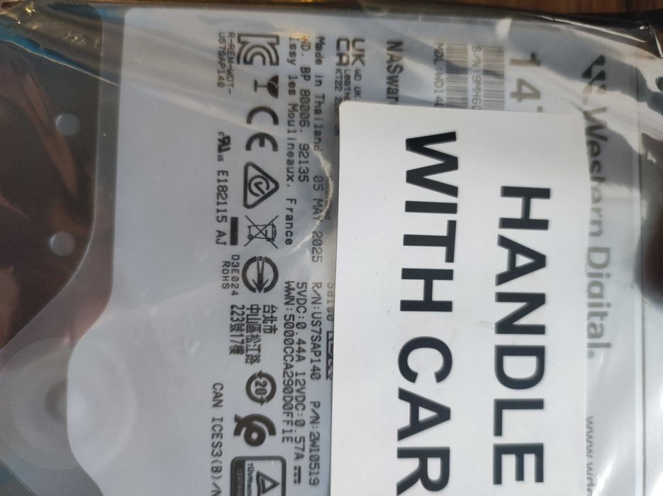 Новий sata hdd WD RED PLUS 14TB