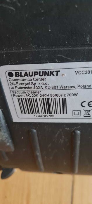Odkurzacz Blaupunkt,700 Wat,tanio,okazja!