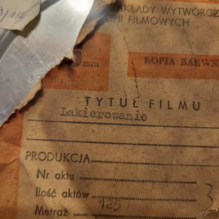 Stara taśma filmowa LAKIEROWANIE 129/114 ²³³