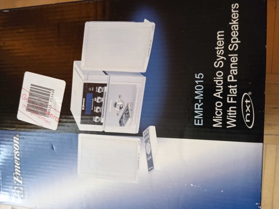 mikro audio system Emerson  do słuchania muzyki z  dwoma  głośniki