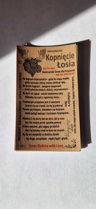 Etykieta Kopnięcie łosia 20sztuk
