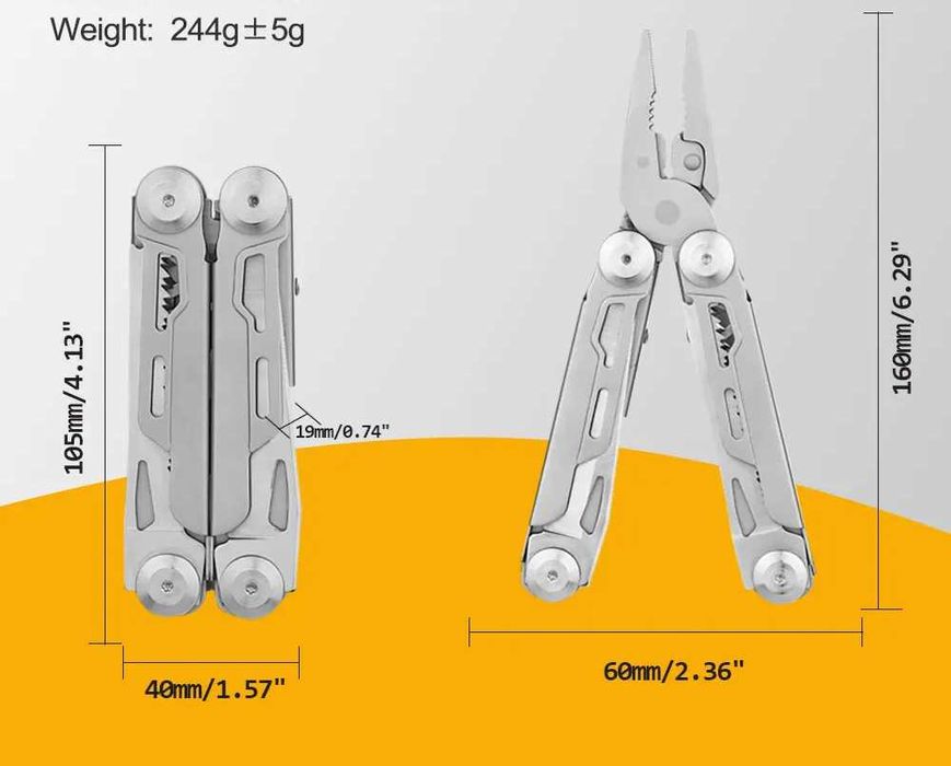 Мультитул Maarten 12в1 с чехлом