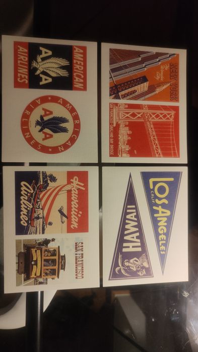 Postais autocolantes America