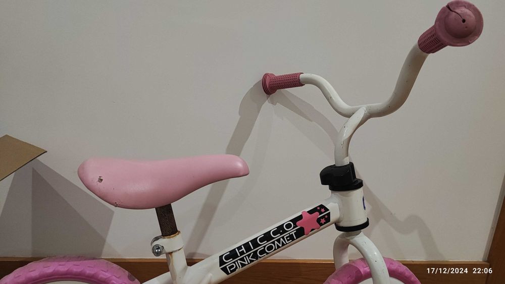 Bicicleta de equilíbrio 2/5 anos Chicco Pink Comet rodas borracha