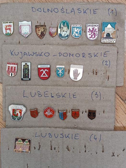 HERBY MIAST, przypinki, wpinki, odznaki, herby na szpilce