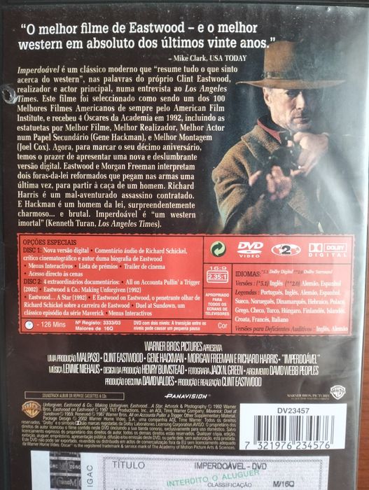 DVD Imperdoável - Ed. Especial c/ 2 discos