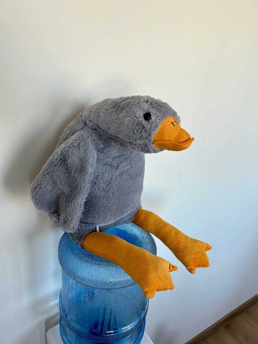 Іграшка Гусак Подушка 90см Оригінал, Гусь Обнімусь Сірий