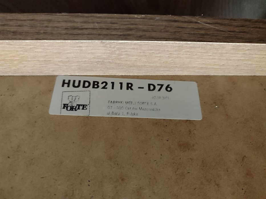 Biurko Forte HUD dąb klepkowy HUDB211R + półka Gratis!