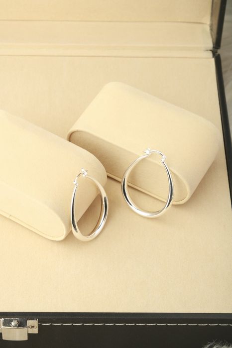 Kolczyki łezki owalne 925 nowe srebrne