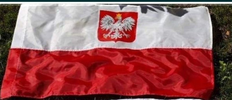 Nowa flaga polski z godłem rozmiar 108x68