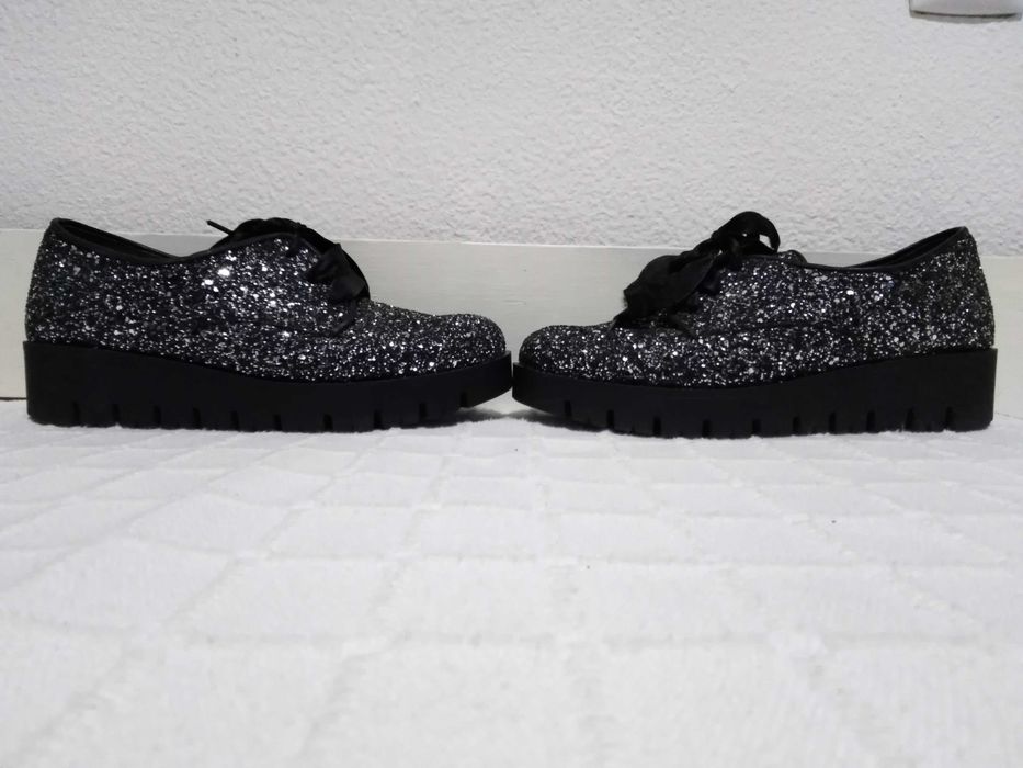 Sapatos Festivos Lantejoulas