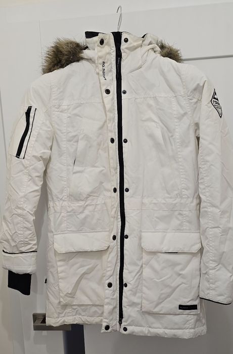 Kurtka damska z kapturem biała roz XS