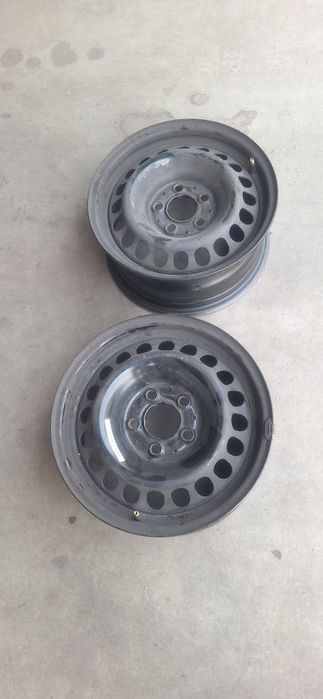 Par de Jantes de Ferro Originais Mercedes R15 (5x112 / ET37) — Ótimo Estado