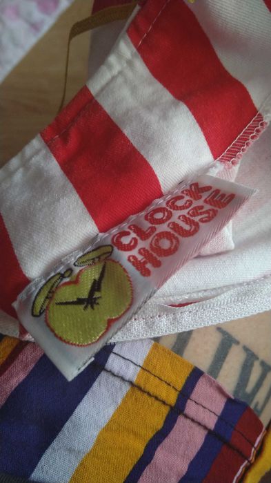 Biało czerwona mini w paski bawełna Clockhouse C&A vintage rockabilly