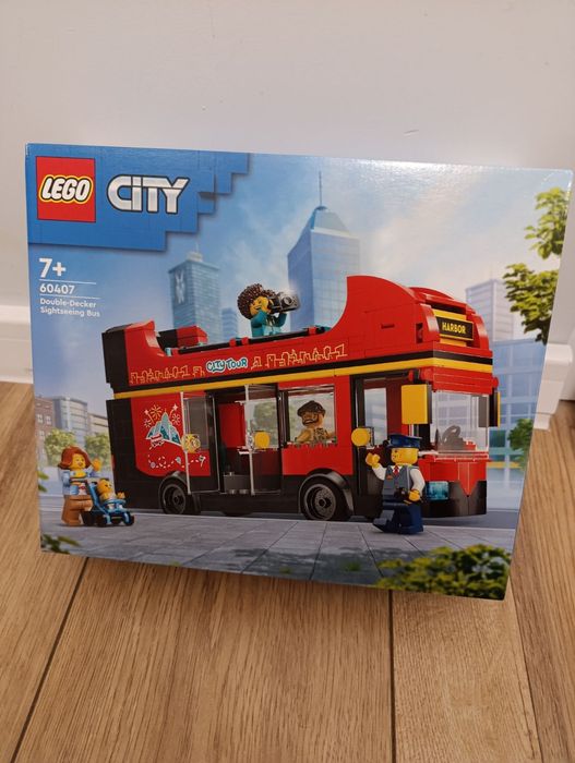 klocki LEGO City Czerwony, piętrowy autokar autobus lego 60407