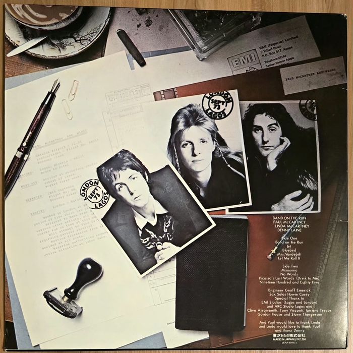 Вінілові Вінілова платівка Wings "Band on the Run"
