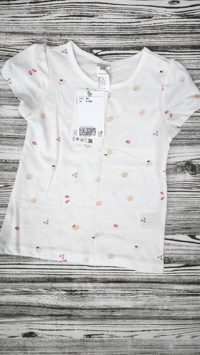 Літній набір костюм для дівчинки 80 розмір h&m майка і шорти 9-12