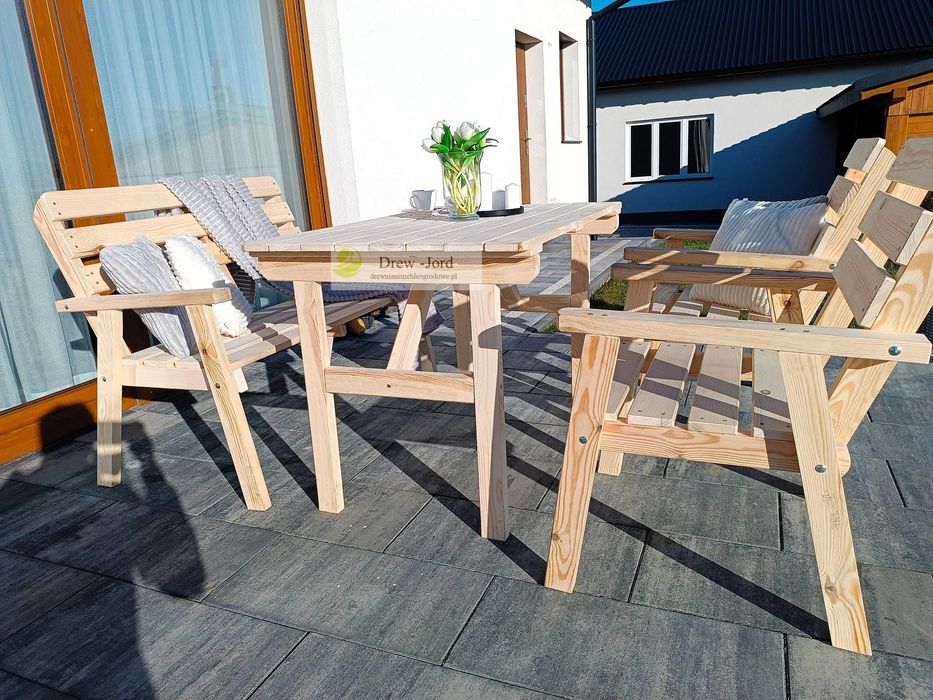 Komplet mebli na Taras, Drewniany, Producent