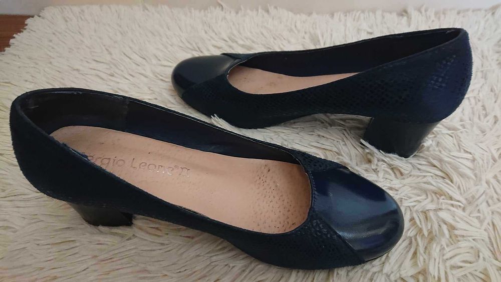 Buty Sergio Leone rozm.37 granatowe