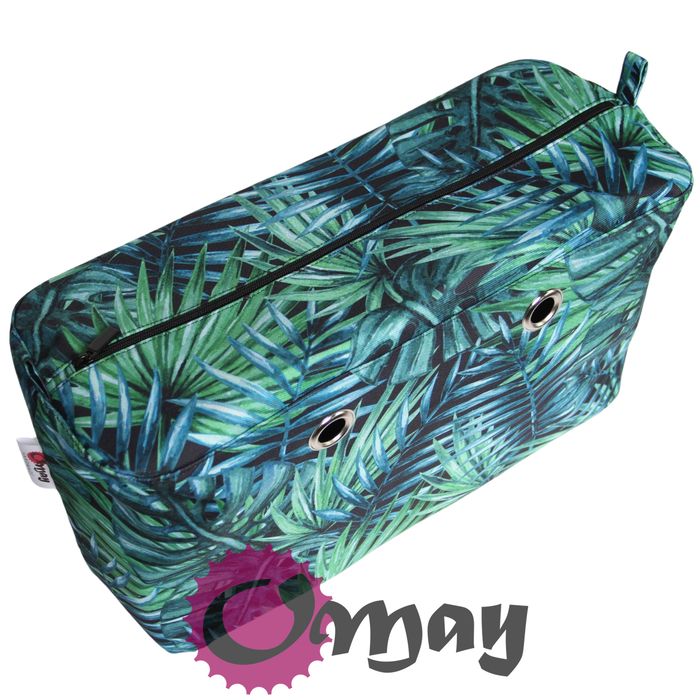 Czarny organizer do OBAG BEACH liście palmy 2 kieszenie VIP OMAY