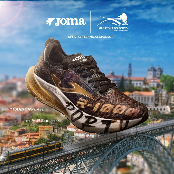 Sapatilhas Joma R-1000 da edição especial da Maratona do Porto 2024.