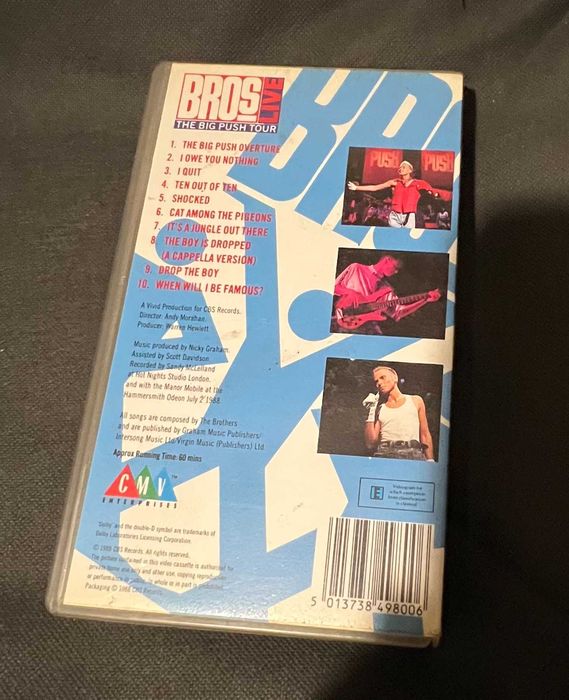 cassete de video Bros Live